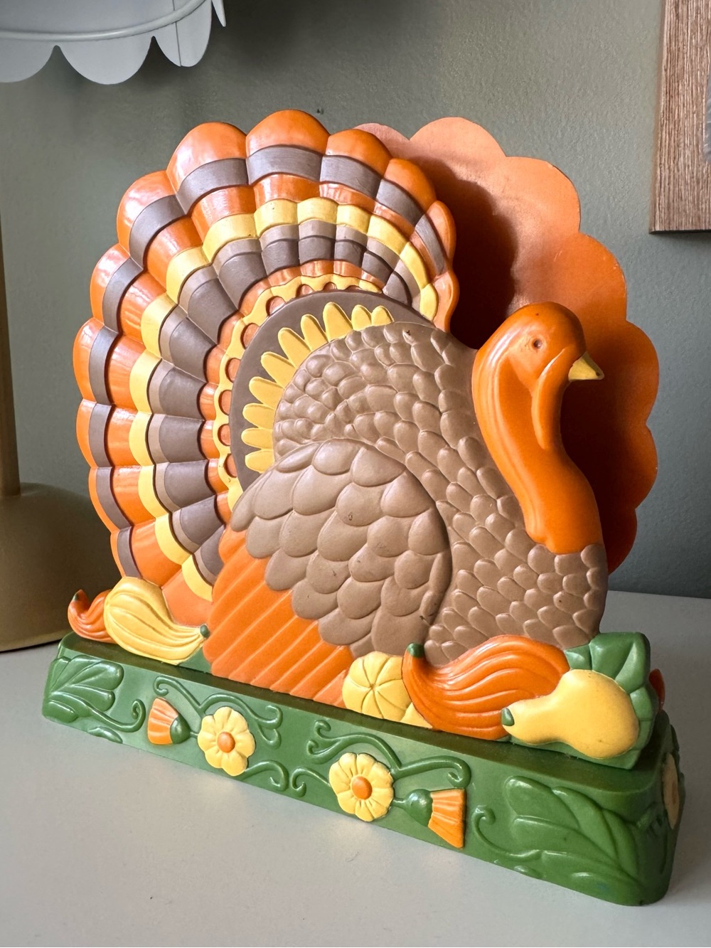 Vintage 1970s Avon Thanksgiving Turkey Napkin Holder